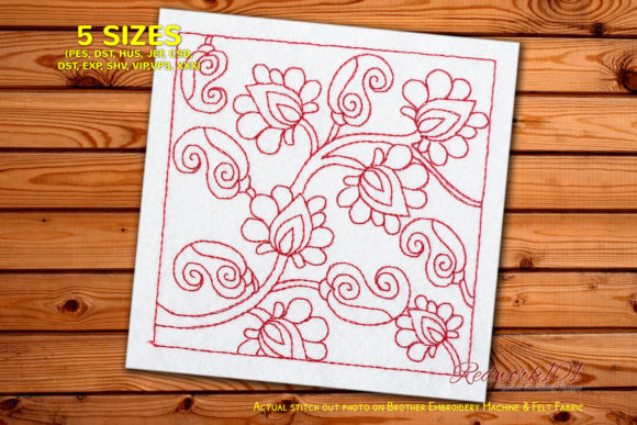 Abstract Flower Pattern Review: A Versatile Embroidery Design for Warm Season Projects