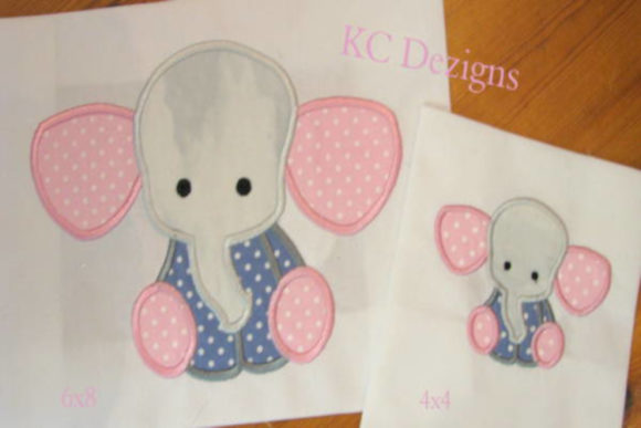 Baby Elephant Sitting: A Versatile Machine Embroidery Design for Small Business Branding