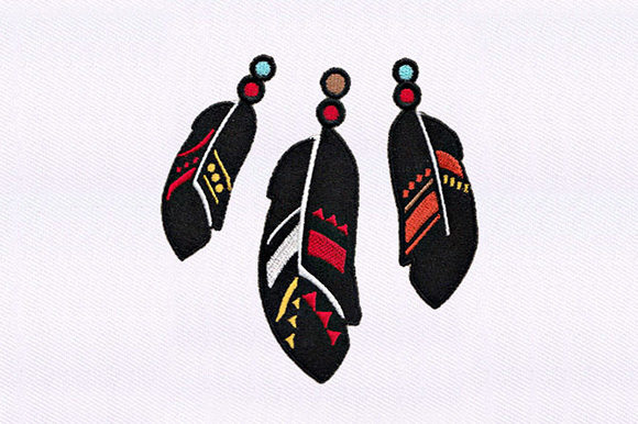 Decorated Feathers: A Versatile Embroidery Design for Personalized Gifts