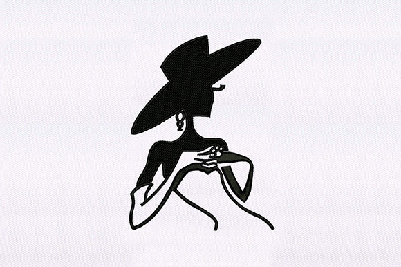 Diva Woman Silhouette Design Review for Seasonal Embroidery