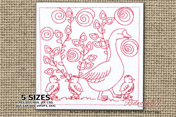 Duck with Ducklings Embroidery Design Review