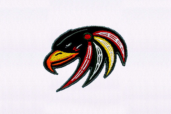 Feather Head Eagle Design for Sweatshirt Embroidery
