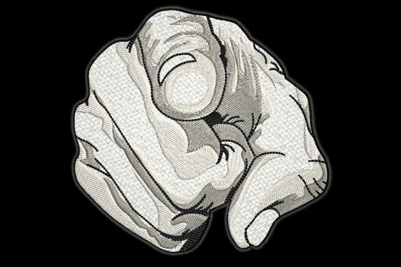 Finger Pointing Greyscale Drawing Effect: A Seasonal Embroidery Review