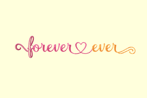 Forever and Ever: A Heartfelt Embroidery Design for Meaningful Gifts