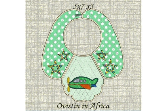 Green Plane Baby Bib for Small Hoops Review