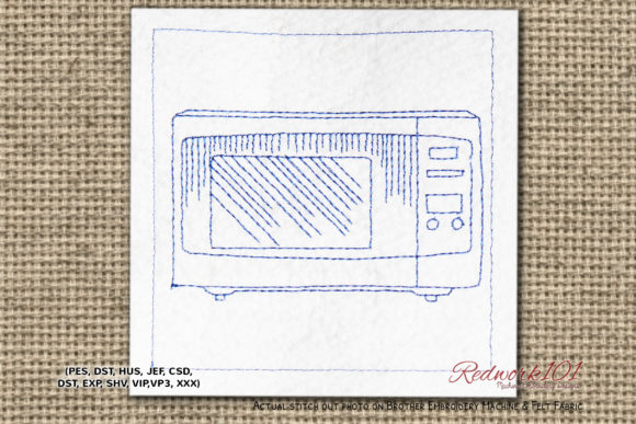 Microwave Oven Redwork: A Seasonal Embroidery Design Review