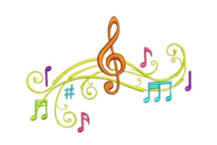 Musical Chord Embroidery Design Review for Boutique Sweatshirts