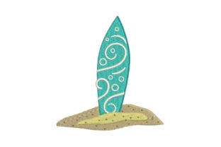 Surfboard in Sand Embroidery Design Review